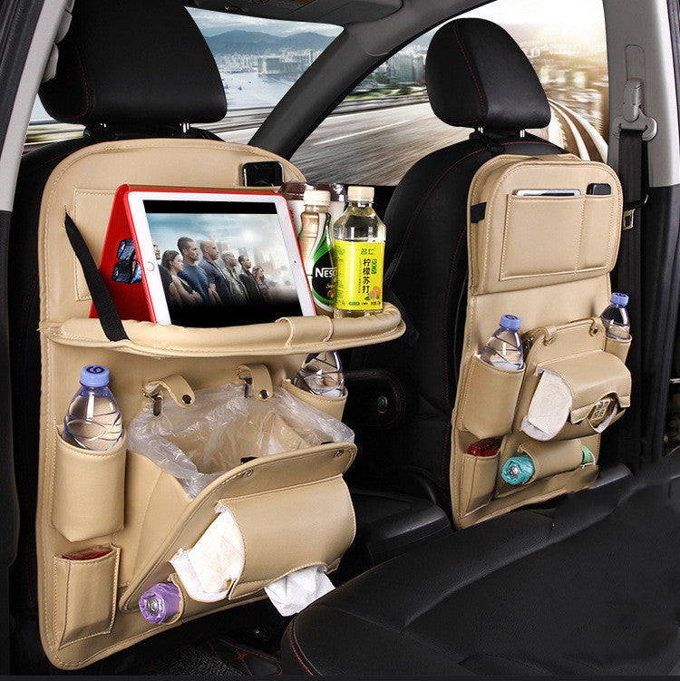 03454 Beige Car Backseat Organizer — Contents Diff, stock photo — view 1