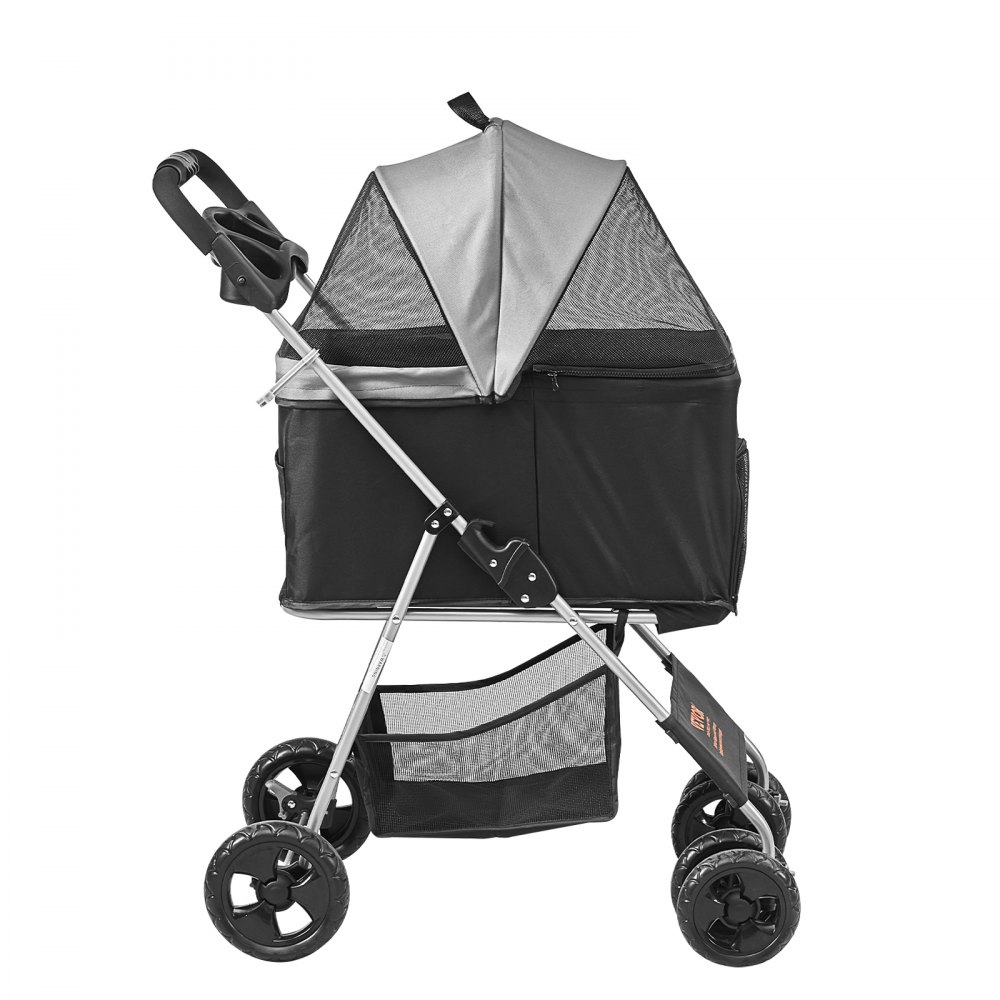 03340 Pawrcooli Pet Stroller ShadowSlim Black Fold detail photo 9