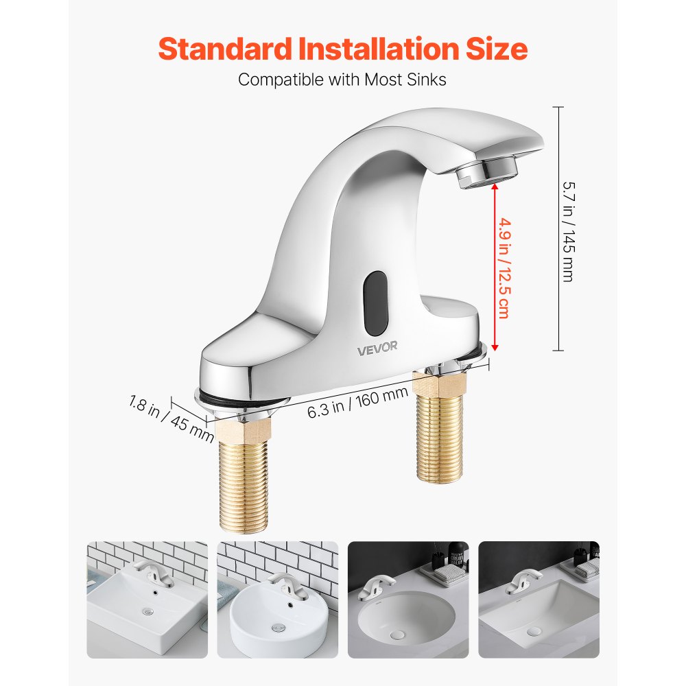 02927 VEVOR Touchless Bathroom Sink Faucet Automat detail photo 3