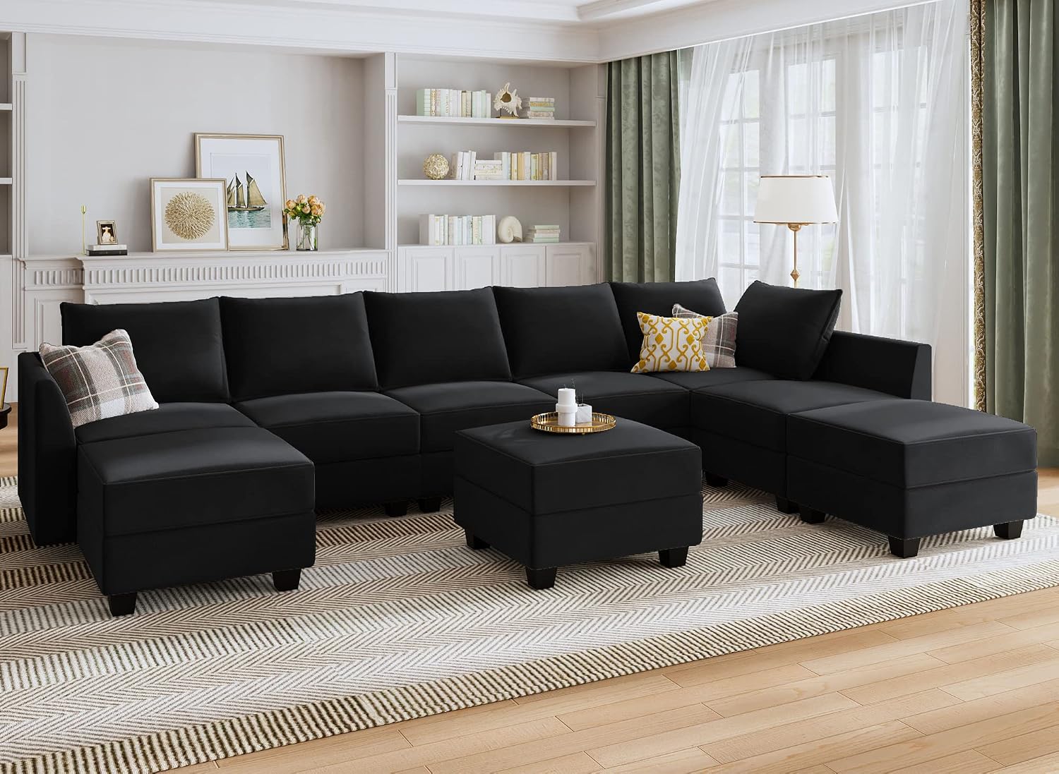 03320 Modular Sectional Sofa Ottoman U Shaped Couc detail photo 2
