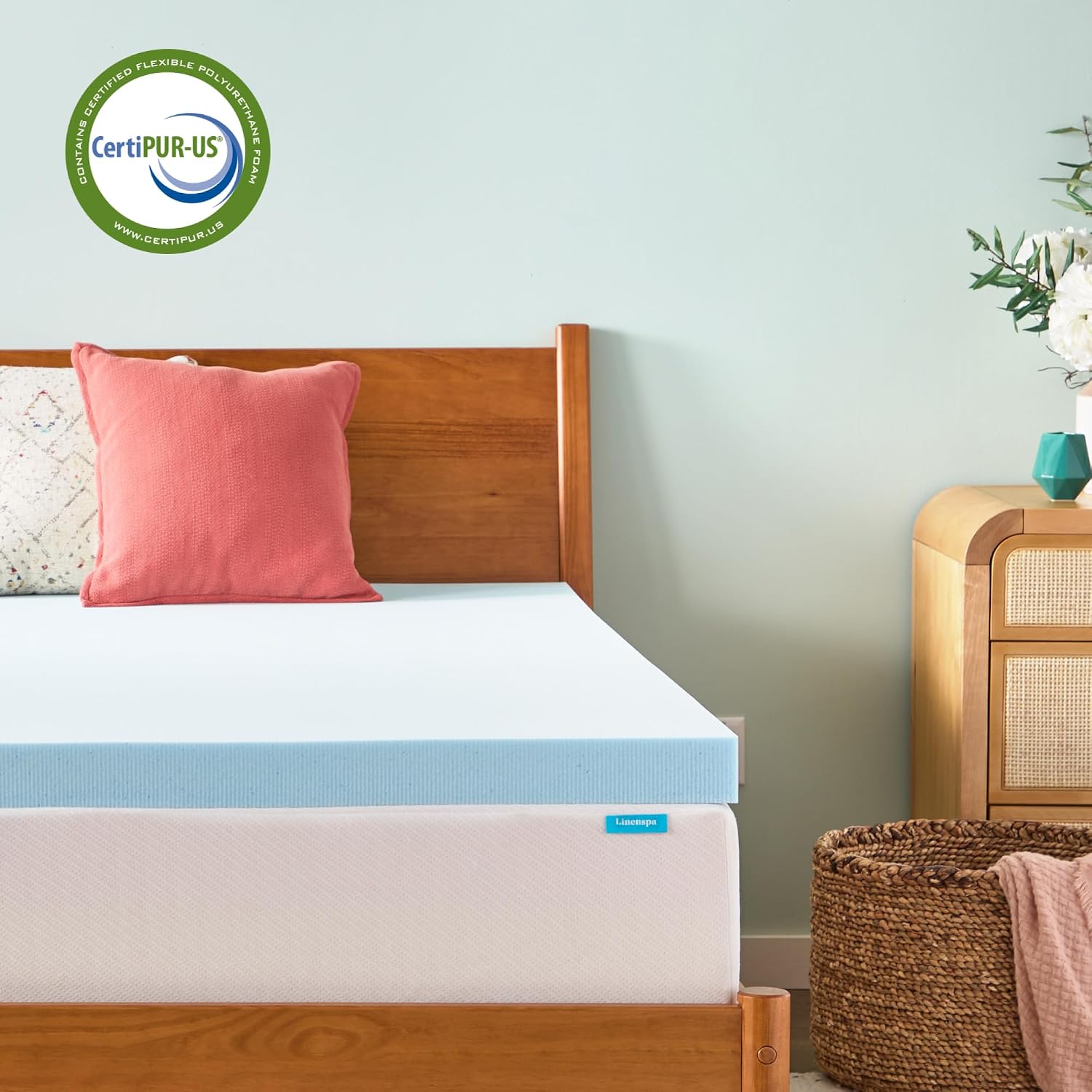 03219 Linenspa 3 Inch Gel Infused Memory Foam Matt detail photo 7