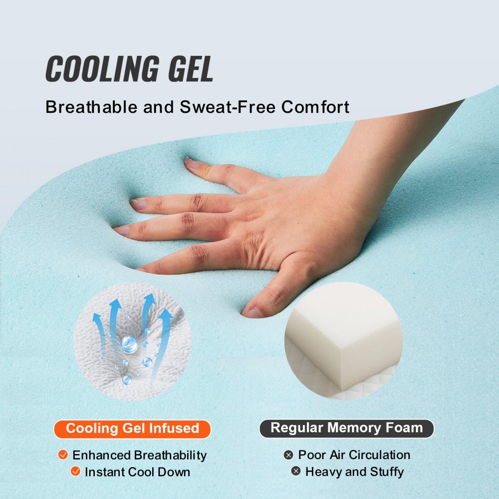 03467 Unbranded Full Size 3-Inch Gel Memory Foam M detail photo 3