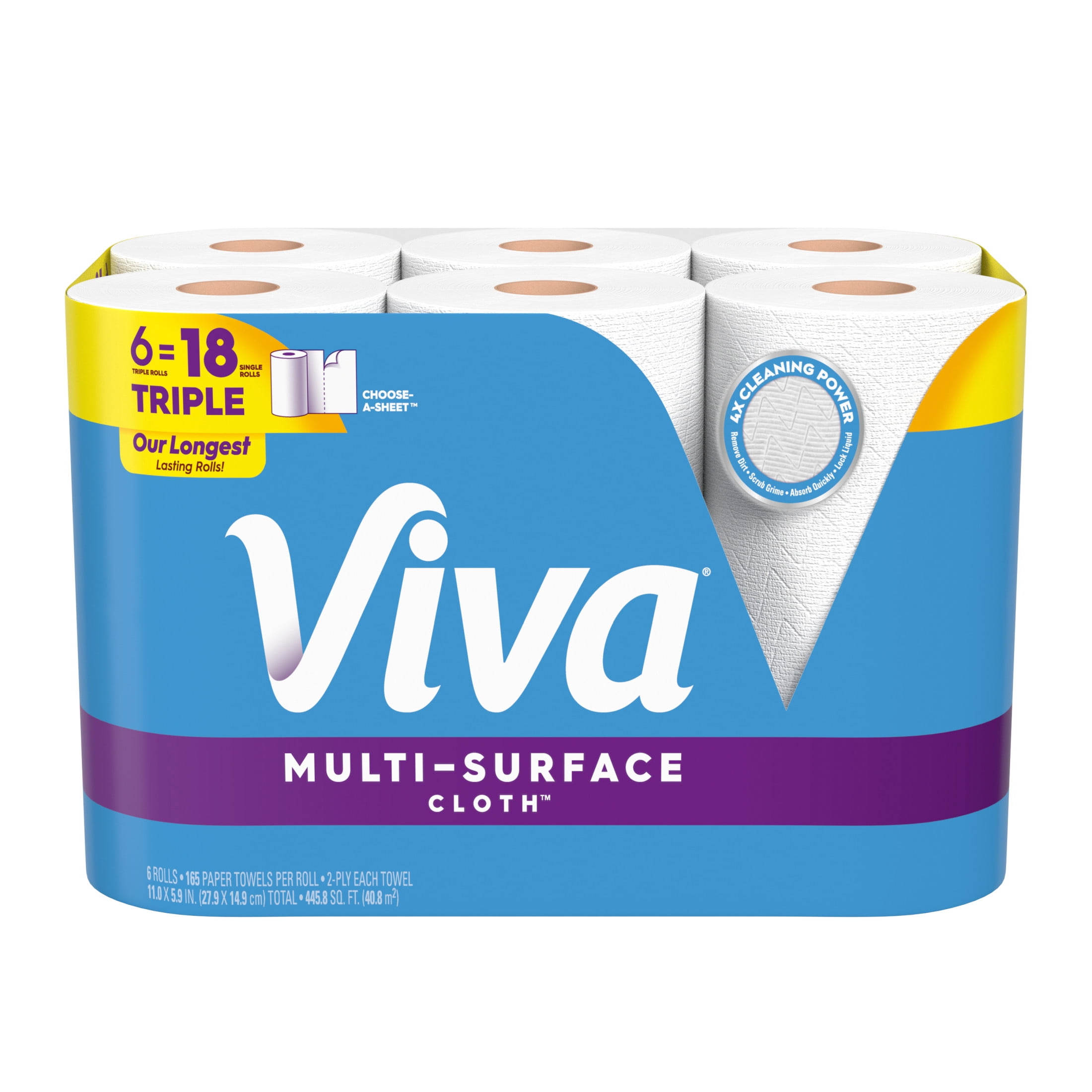 03493 Viva Multi-Surface Cloth Paper Towels Triple, stock photo — view 1
