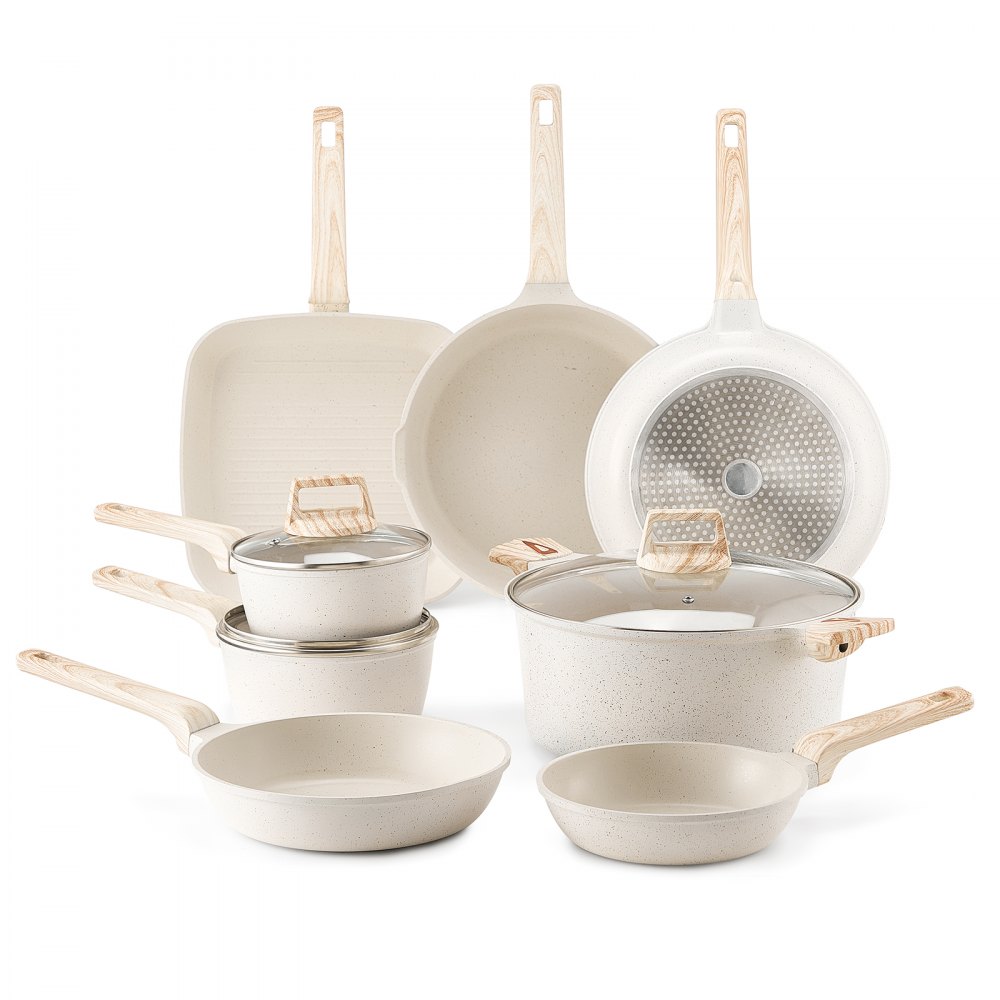 Bazova 24-PC Ceramic Nonstick Pots and Pans Set Cookware Collection detail photo 10