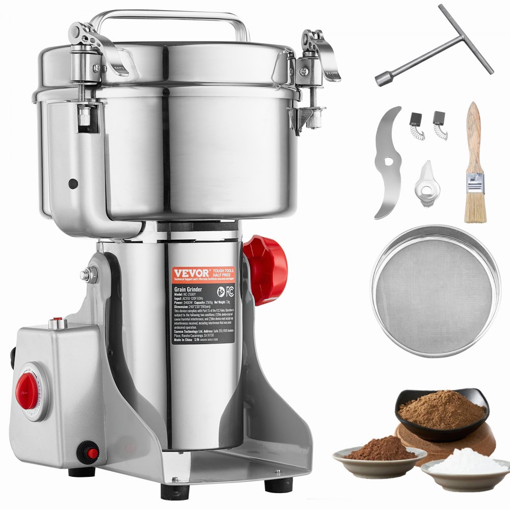 02577 VEVOR Electric Grain Grinder 2500g Swing Typ, stock photo — view 1