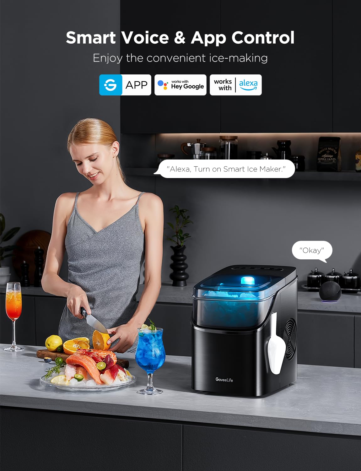 03408 GoveeLife Smart Countertop Ice Maker Kitchen detail photo 8