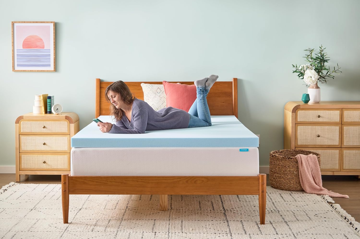 03219 Linenspa 3 Inch Gel Infused Memory Foam Matt detail photo 10