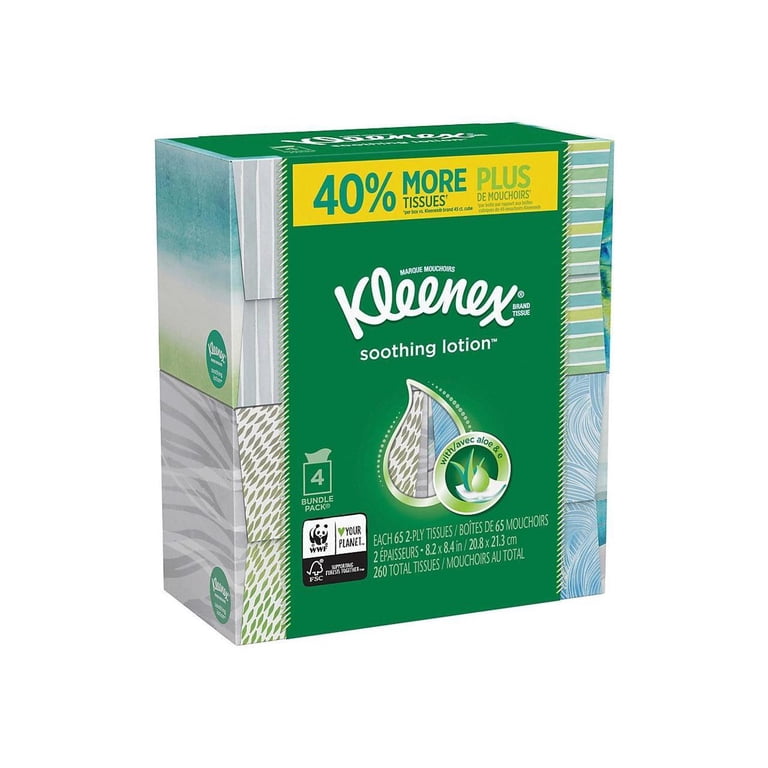 03291 Kleenex Soothing Lotion Facial Tissues Bundl, stock photo — view 1