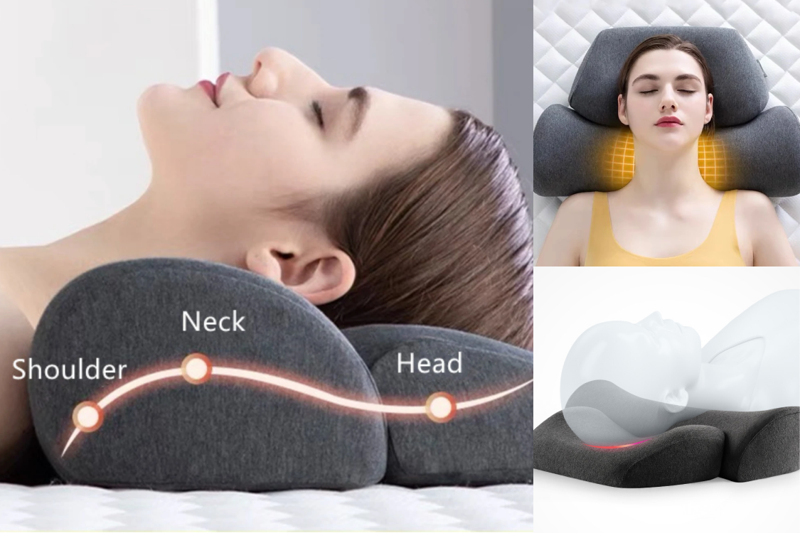 02888 Yunari Ergonomic Electric Massage Neck Pillo, stock photo — view 1