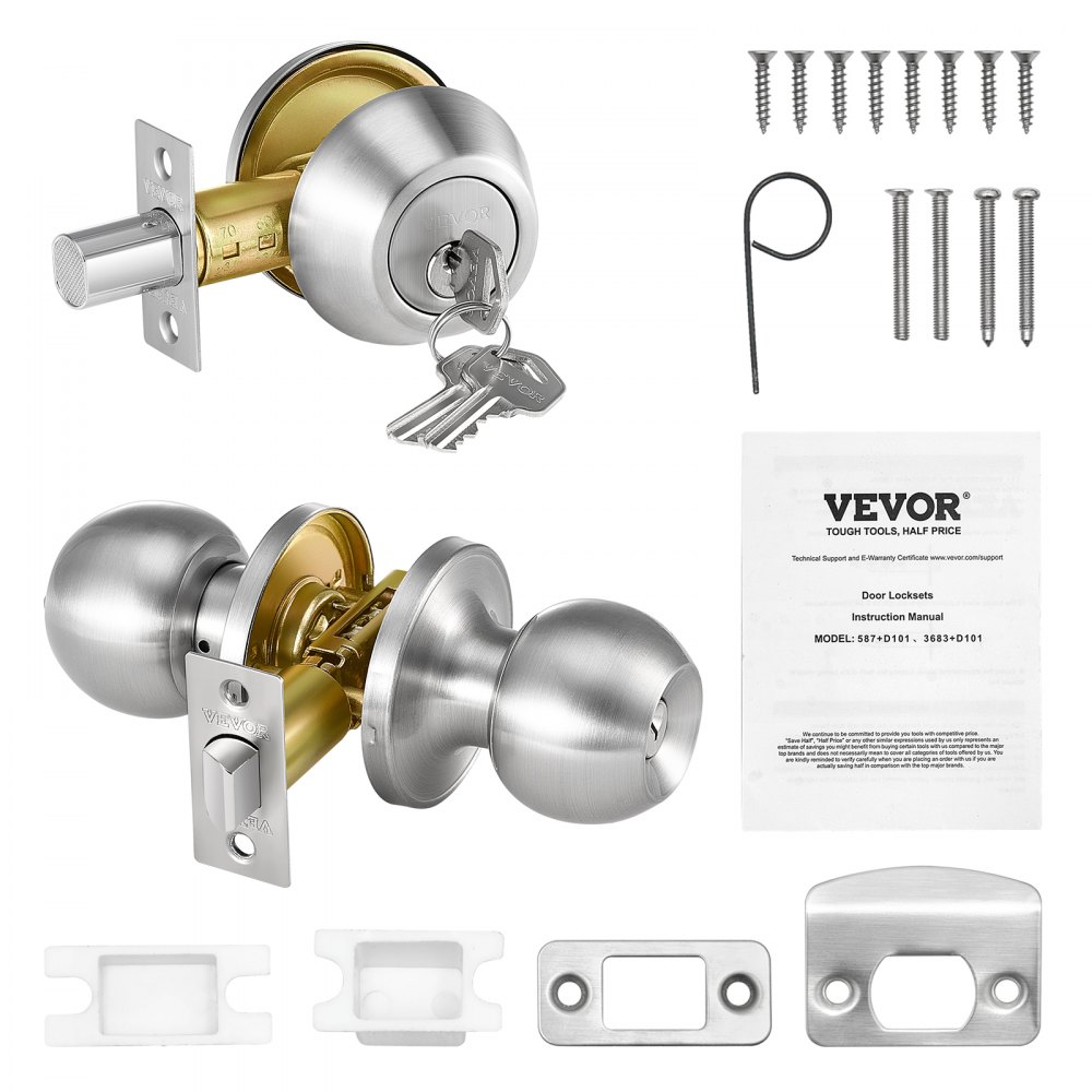 02934 VEVOR Door Lockset Model 587+D101 Keyed Entr detail photo 9