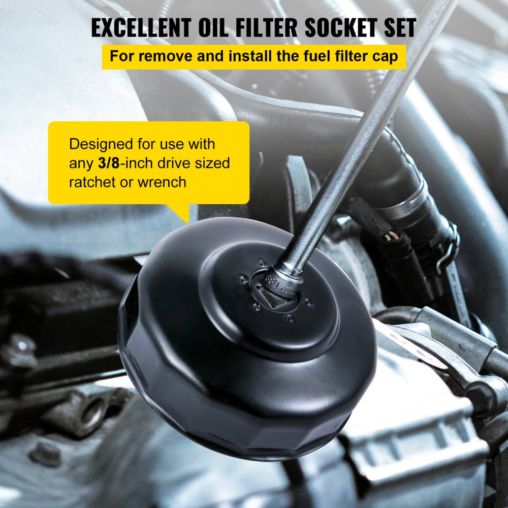 03022 VEVOR Cup Type Oil Filter Wrench Set Model W detail photo 2