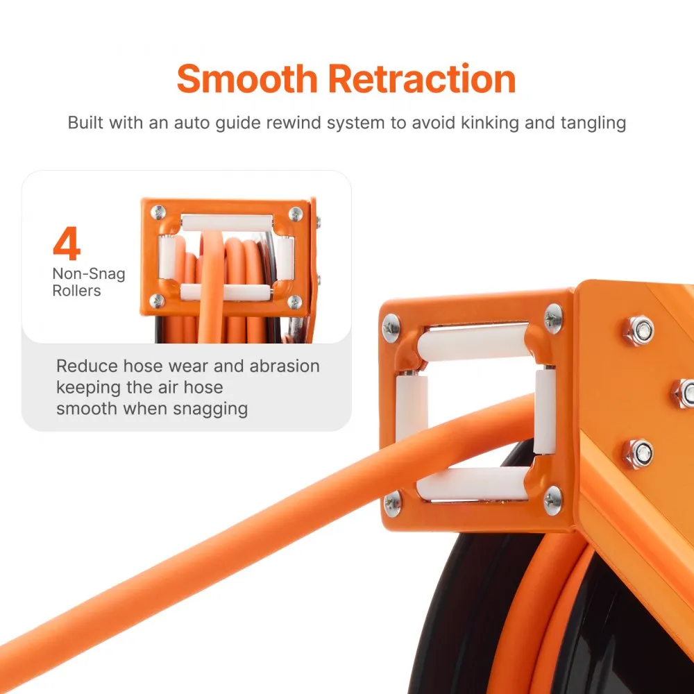 03518 VEVOR Retractable Air Hose Reel 3/8 in x 50 detail photo 4