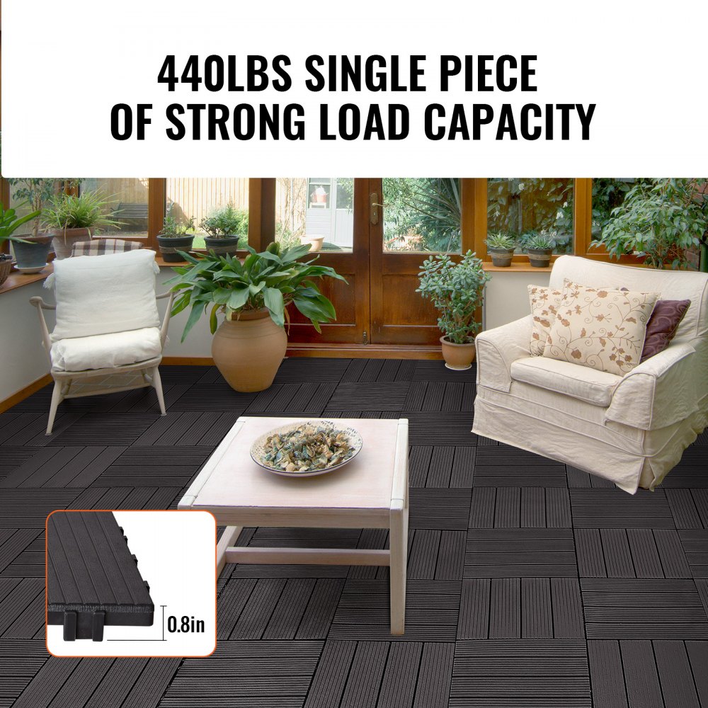 02571 VEVOR Interlocking Deck Tiles 12 x 12 Inch P detail photo 3