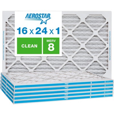 03486 Aerostar 16x24x1 MERV 8 Pleated Air Filter 6, stock photo — view 1