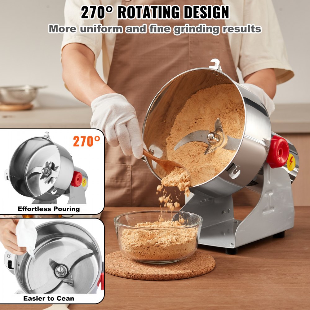 02577 VEVOR Electric Grain Grinder 2500g Swing Typ detail photo 6