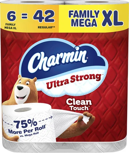 Charmin Ultra Strong Family Mega XL Toilet Paper 6 Rolls Box detail photo 3