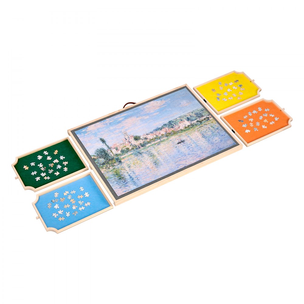 03510 Wooden Jigsaw Puzzle Board with Lazy Susan a detail photo 10