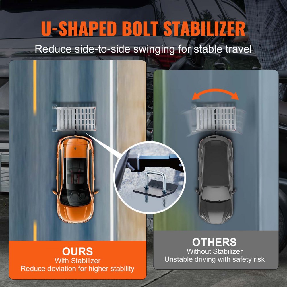 Aluminum Hitch Cargo Carrier with Folding Ramp and Structural Damage detail photo 3