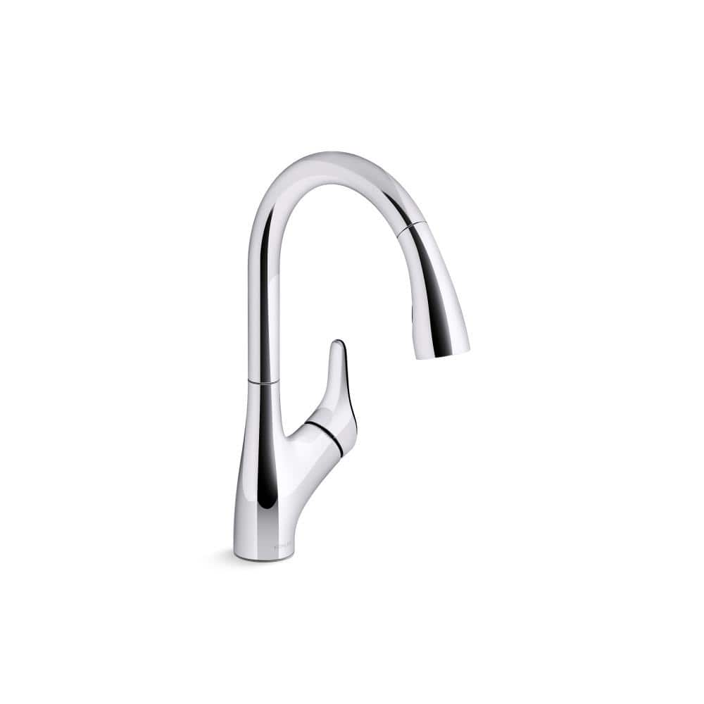 Kohler 30469-CP Rival Pull-Down Kitchen Faucet Polished Chrome, stock photo — view 1
