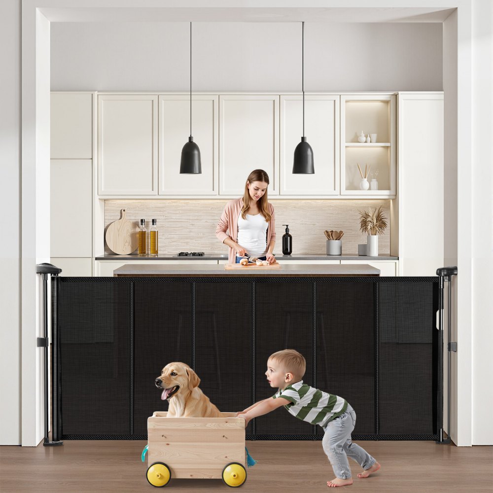 03333 Unbranded Retractable Baby Gate Extra Wide S, stock photo — view 1