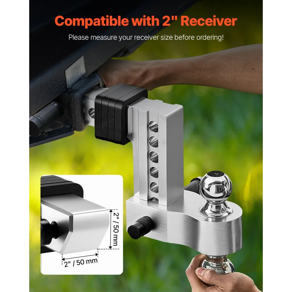 03016 VEVOR Ball Mount Hitch AL-2-drop6 2 Inch Rec detail photo 3