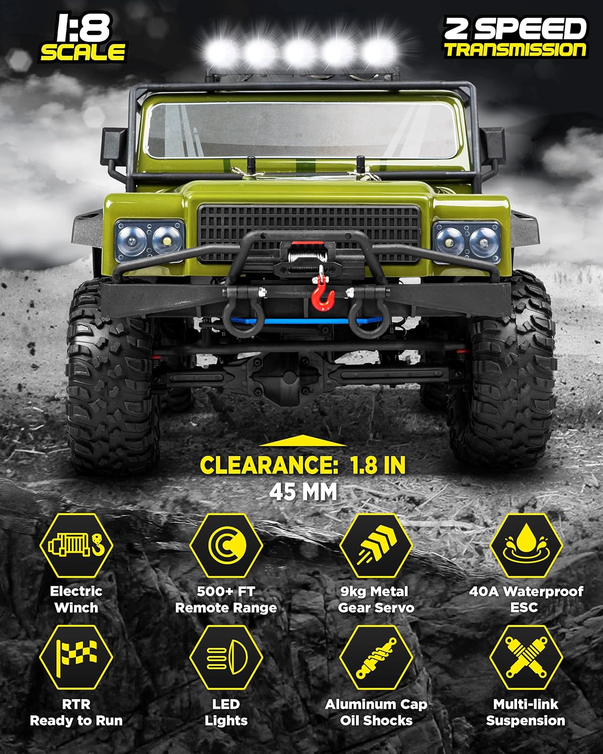 02608 LAEGENDARY Rango 1/10 Scale RC Rock Crawler detail photo 2