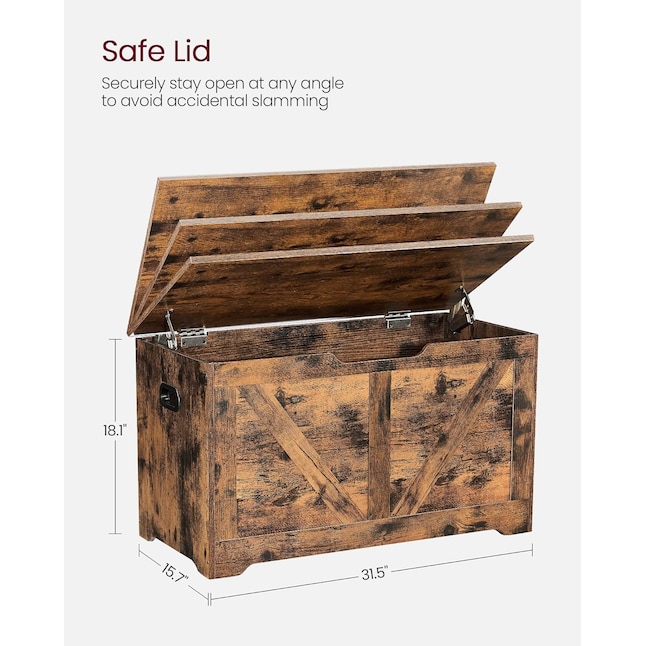 02916 Rustic Brown Storage Box SKU SG-5LWD-RUST Fu, stock photo — view 1