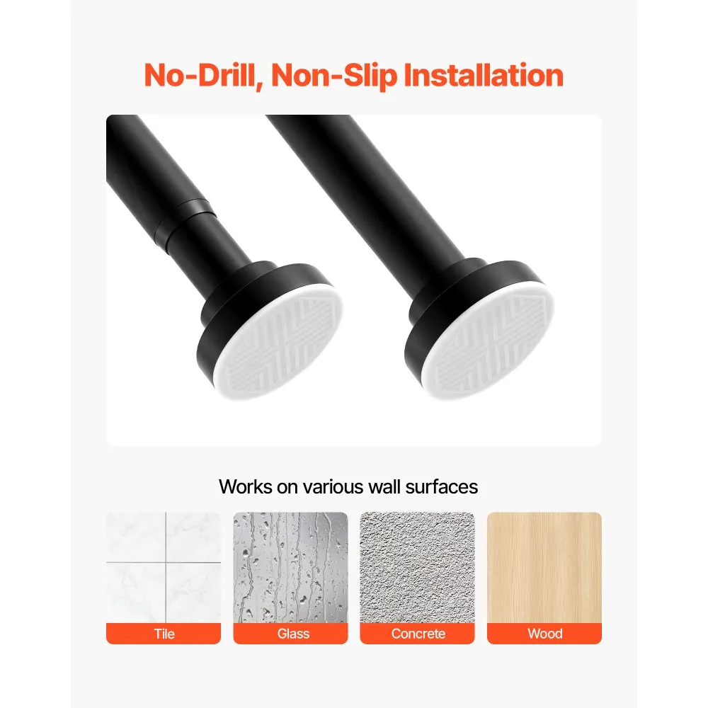02923 VEVOR Straight Shower Curtain Rods 28-76 Inc detail photo 2