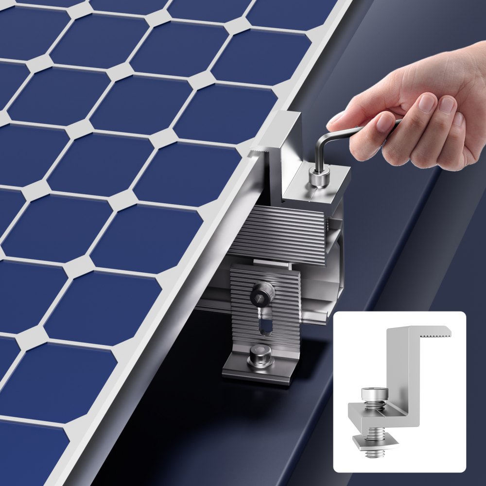 02635 Black Solar-Panel Mounting Rails with End Ca detail photo 8