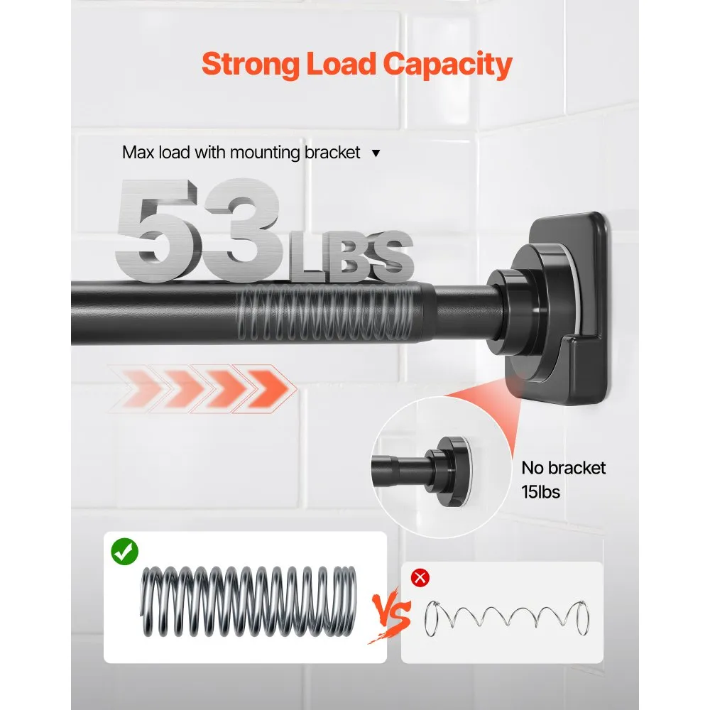 02923 VEVOR Straight Shower Curtain Rods 28-76 Inc detail photo 4