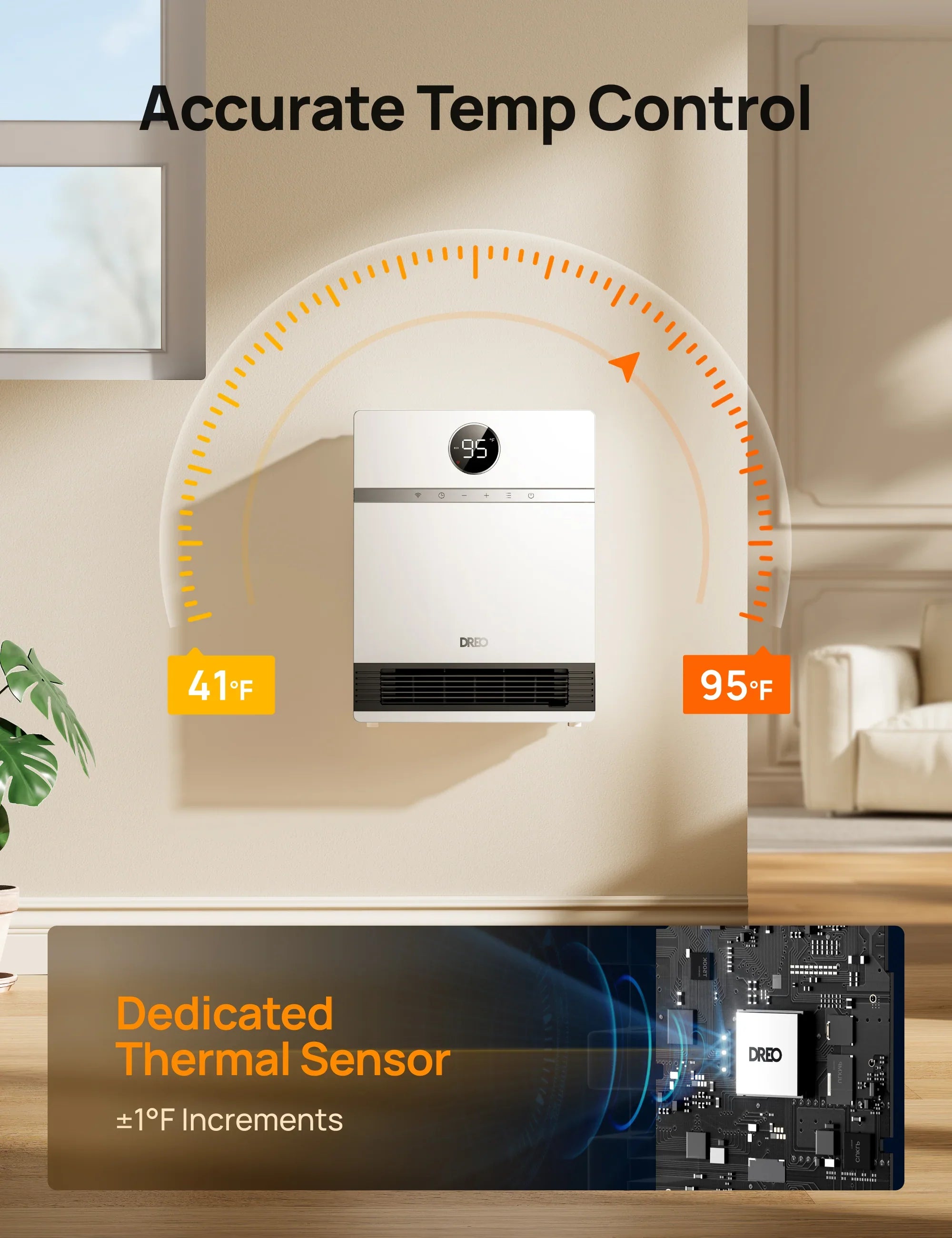 03194 DREO Smart Wall Mounted Heater with ALCI Plu detail photo 6