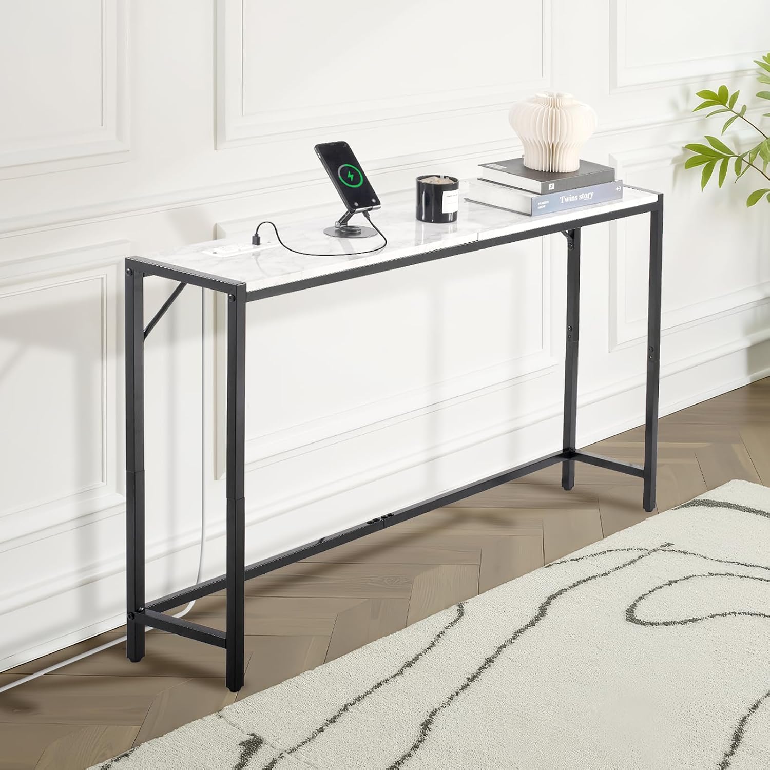 02579 VEVOR Metal Console Table YJX-XGZ-006 Unopen detail photo 2