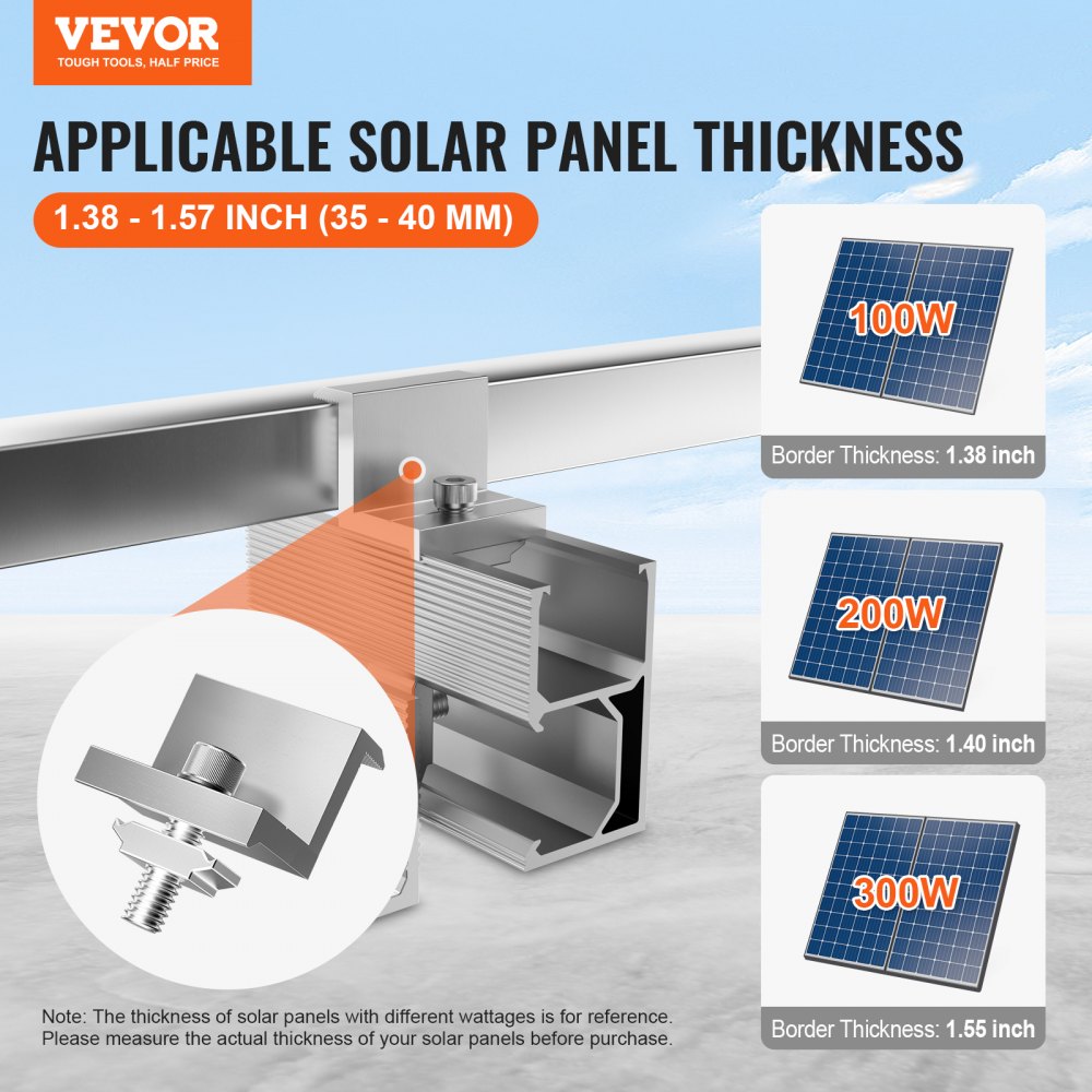 02635 Black Solar-Panel Mounting Rails with End Ca detail photo 2
