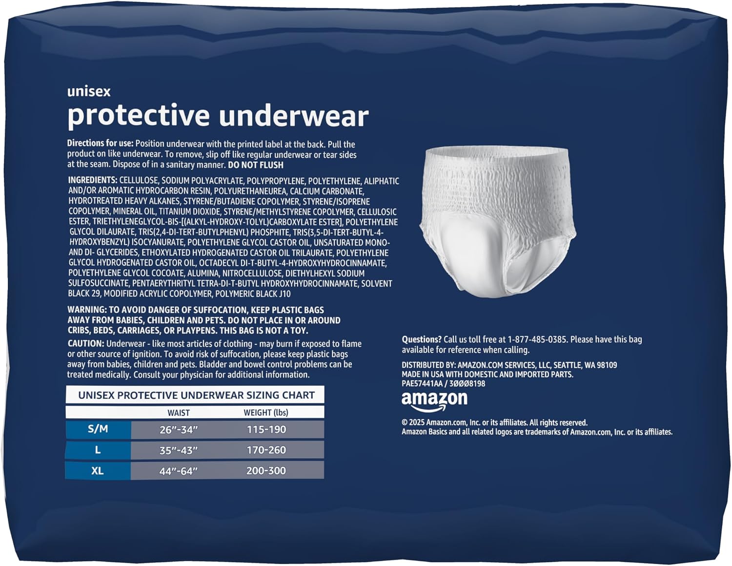 03222 Amazon Basics Unisex Protective Underwear Ov detail photo 2