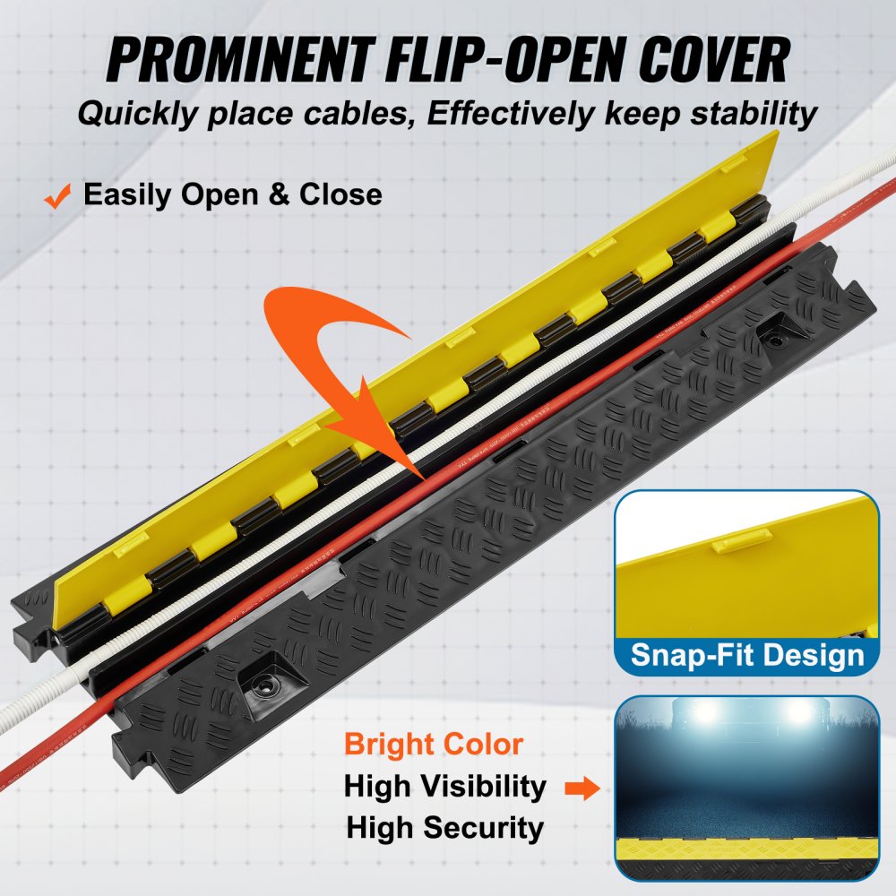 03141 VEVOR Heavy Duty Cable Protector Ramp 2 Chan detail photo 5
