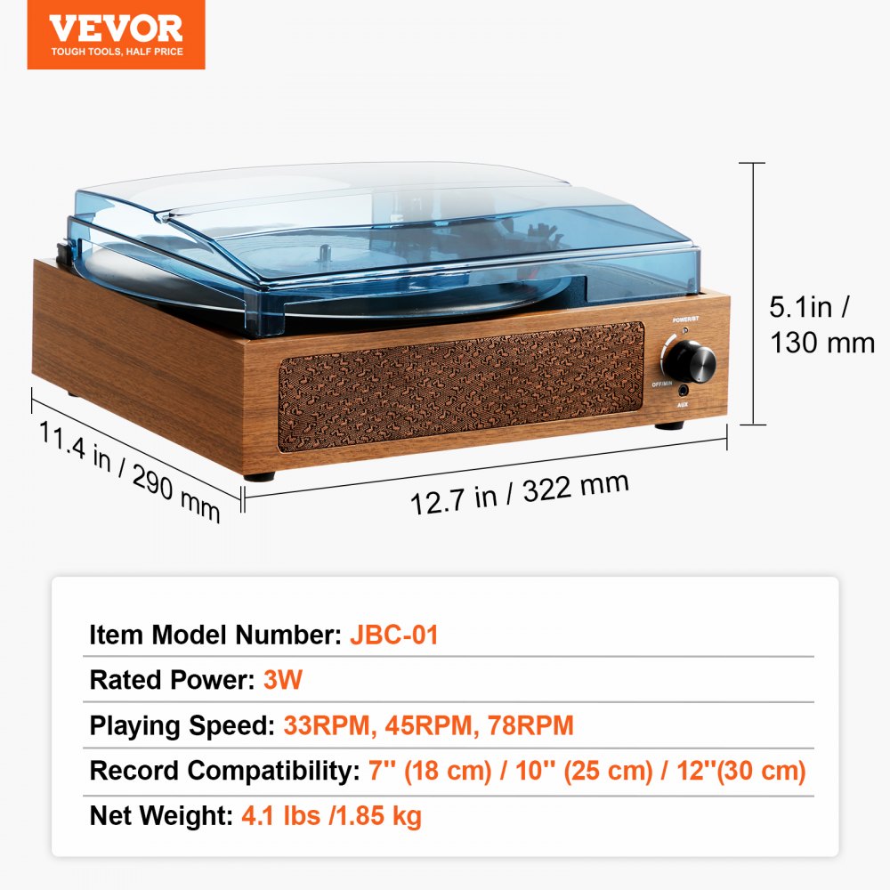 02928 VEVOR Gramophone Model JBC-01 Vinyl Record P detail photo 7