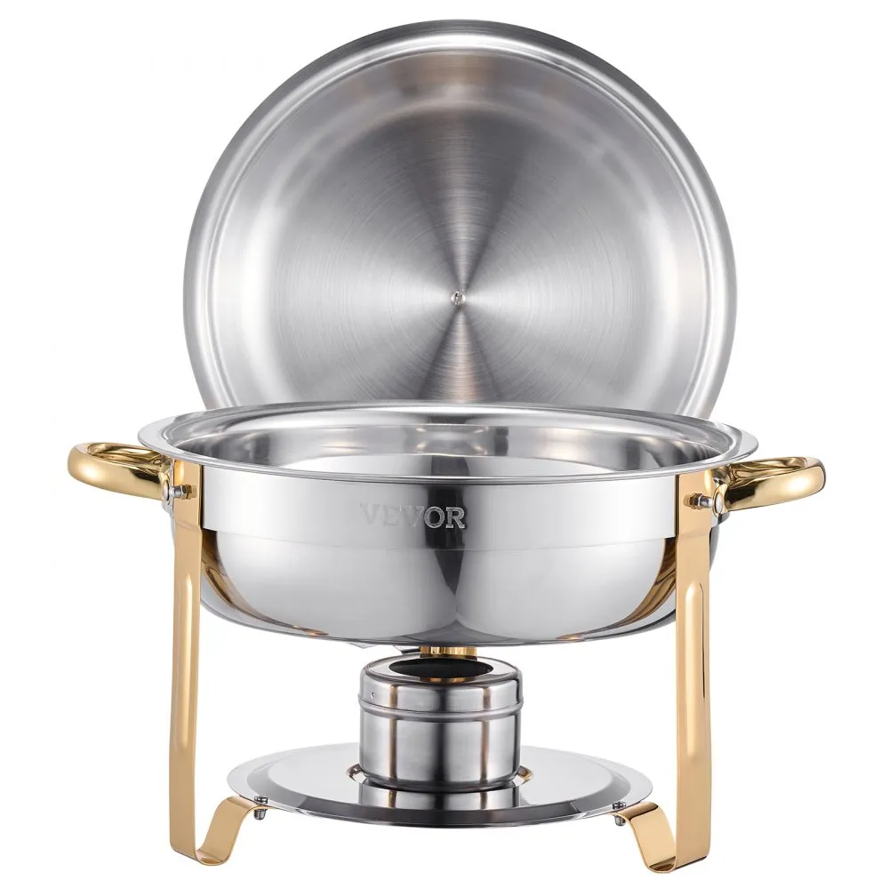 03515 Round Stainless Steel Chafing Dish Buffet Se detail photo 9