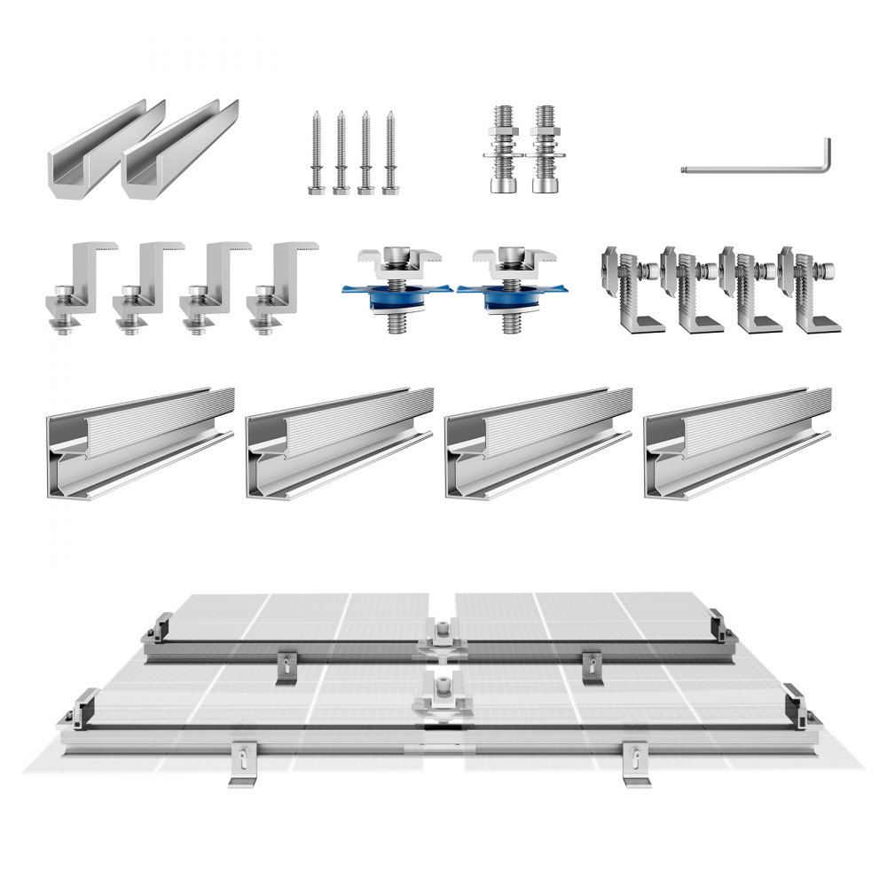 02635 Black Solar-Panel Mounting Rails with End Ca detail photo 9