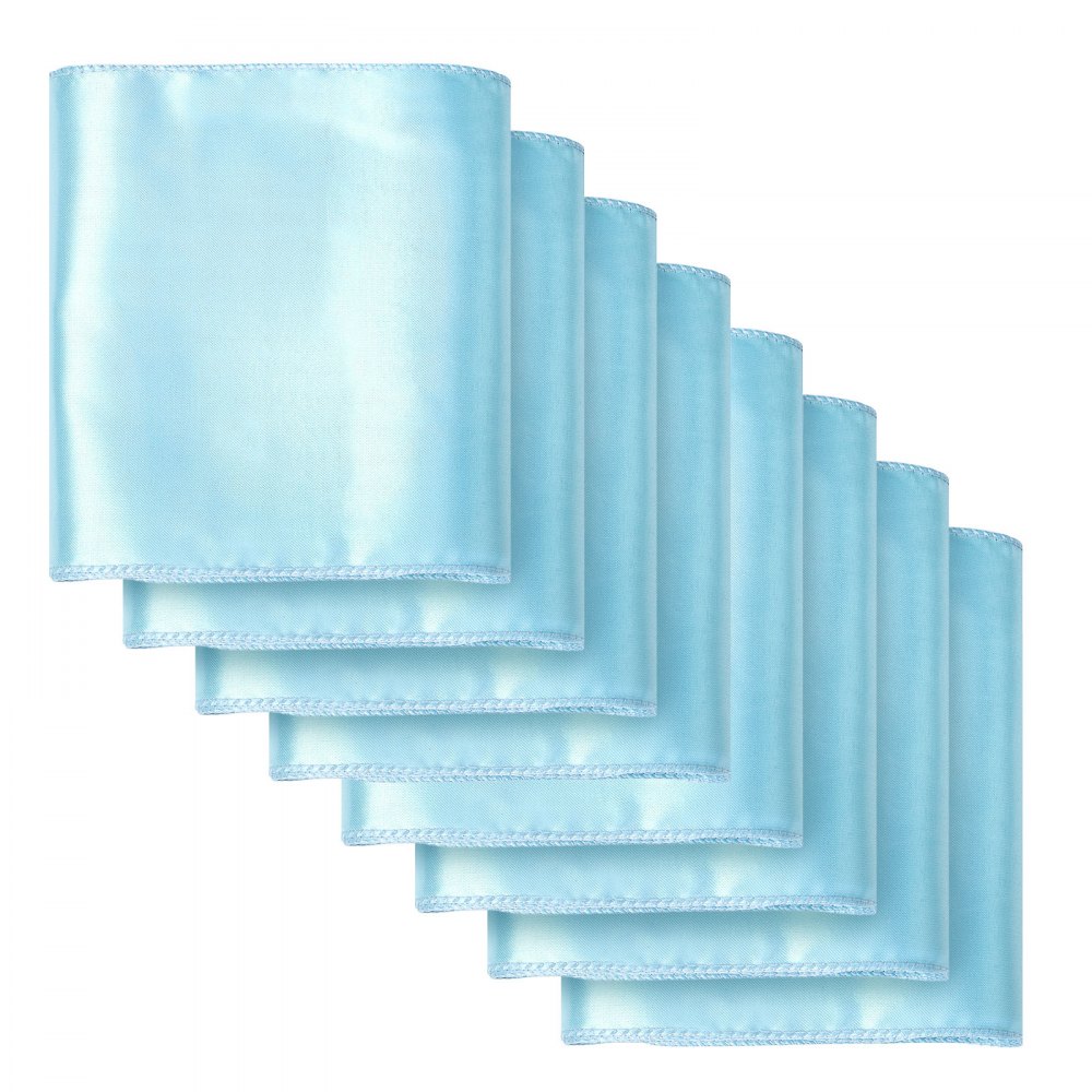 02940 VEVOR Satin Chair Cover Bands Light Blue 100 detail photo 12