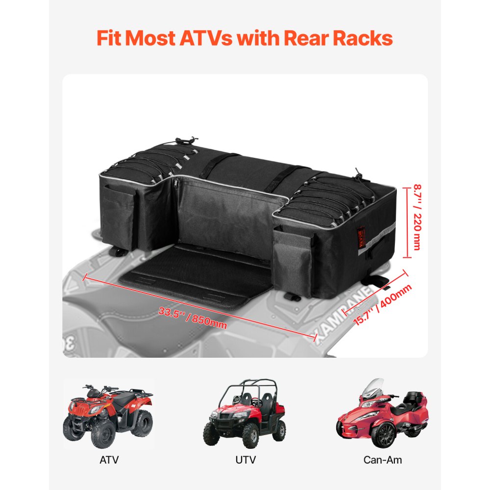 02582 VEVOR ATV Rear Storage Box Model NMDS4 Cargo detail photo 3