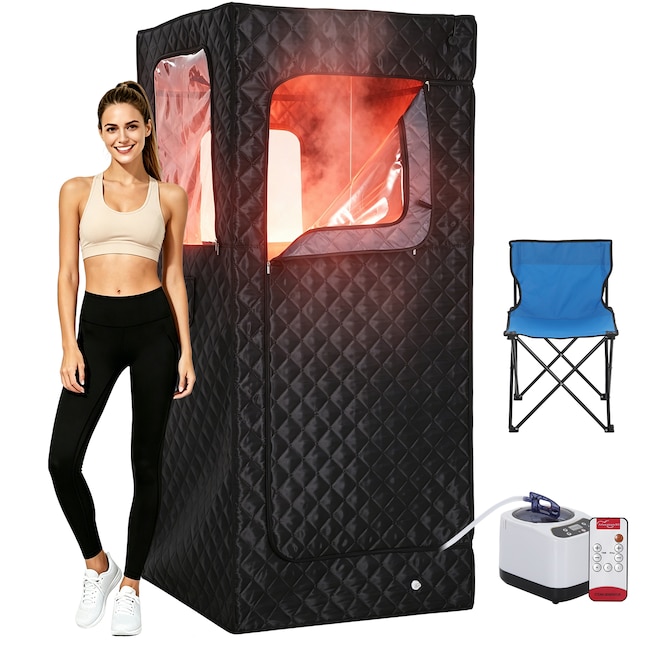 Portable Steam Sauna Room with Generator and Chair Set, stock photo — view 1