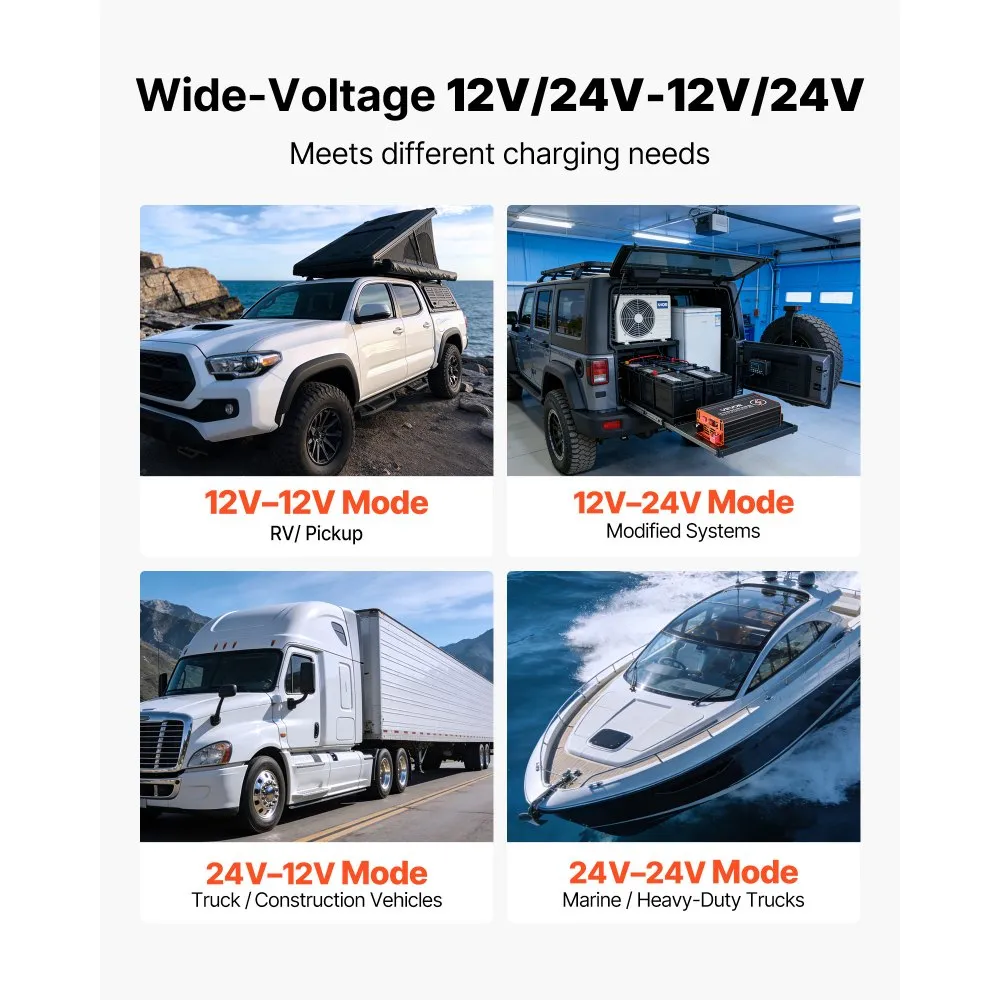 02926 VEVOR DC to DC Battery Charger 12V 24V 50A 6 detail photo 6