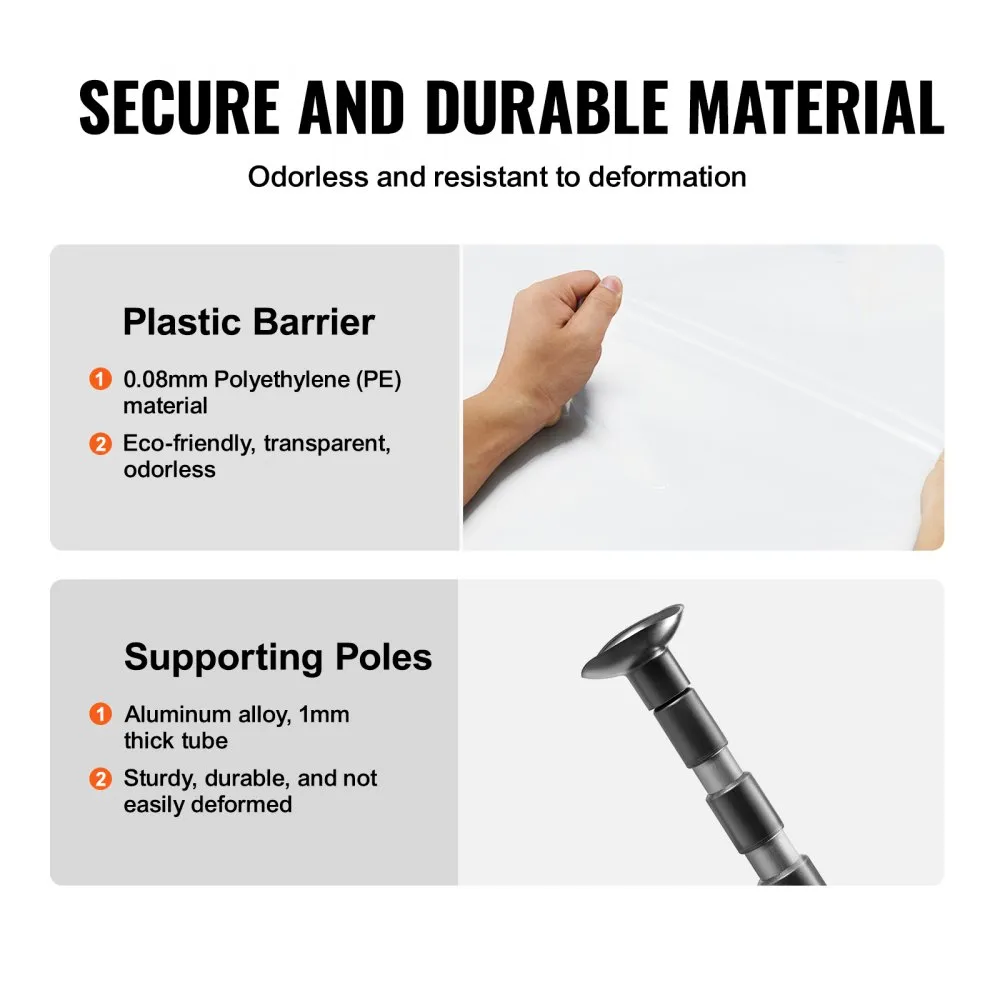 02961 VEVOR Dust Barrier System with Telescoping P detail photo 4