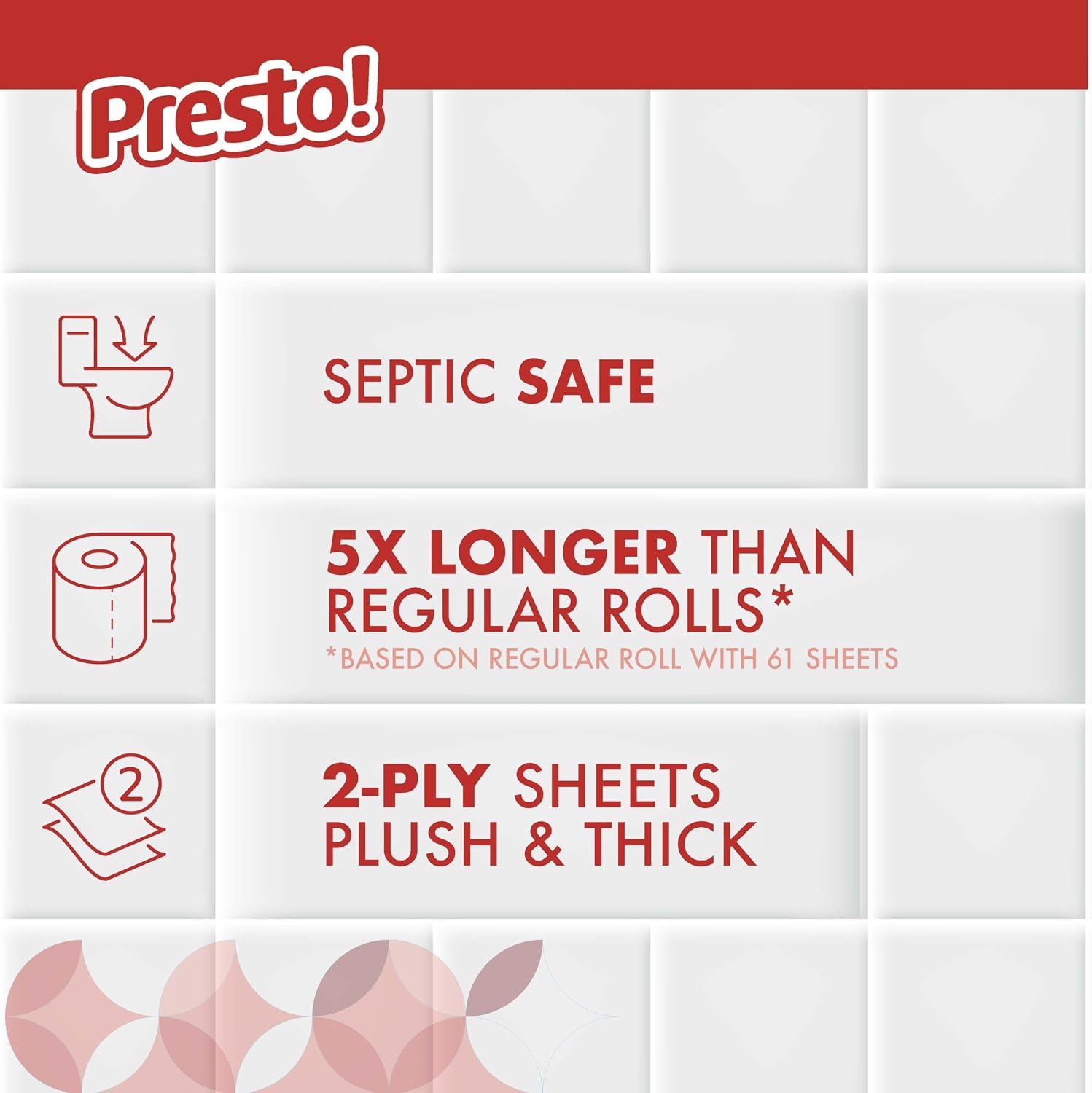 02880 Presto! Ultra-Strong Toilet Paper 24 Family detail photo 3