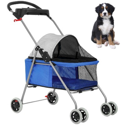 02885 Folding Blue Pet Stroller Item P-6 with Tray, stock photo — view 1