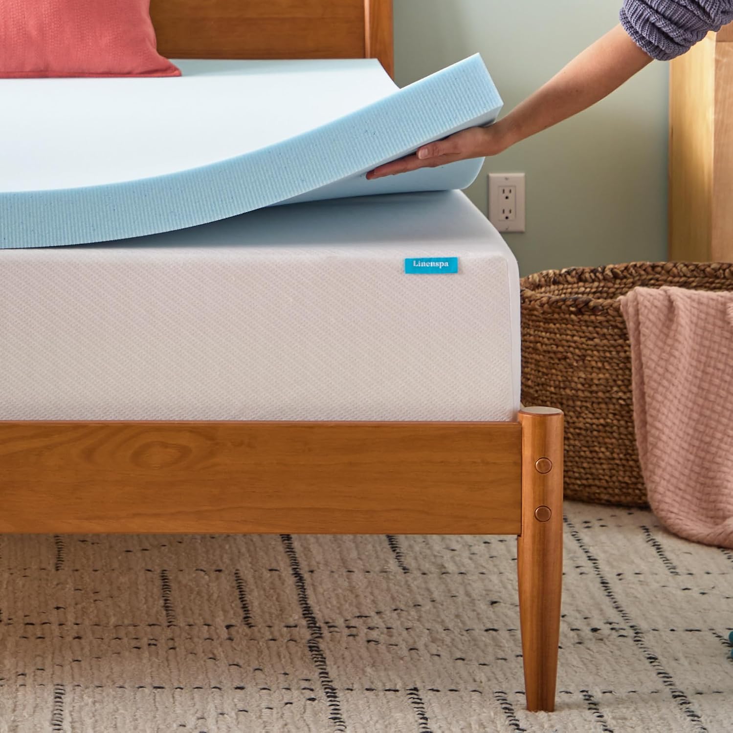 03219 Linenspa 3 Inch Gel Infused Memory Foam Matt detail photo 9