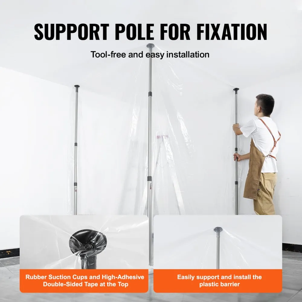 02961 VEVOR Dust Barrier System with Telescoping P detail photo 6