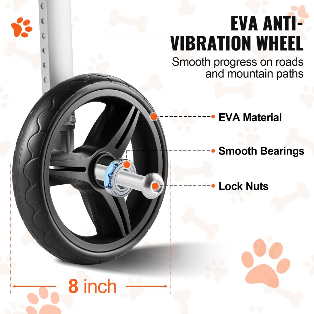 02939 VEVOR Pet Wheelchair SS1-01 Adjustable Dog W detail photo 6