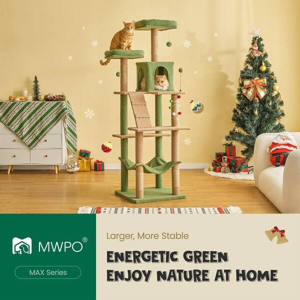 02909 MWPO US0130 MAX Multi-Level Cat Tree Tower w detail photo 3