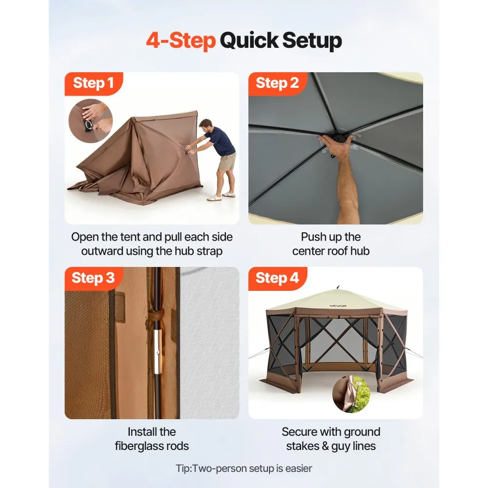 02585 VEVOR Camping Gazebo Screen Tent Models FY-0 detail photo 5